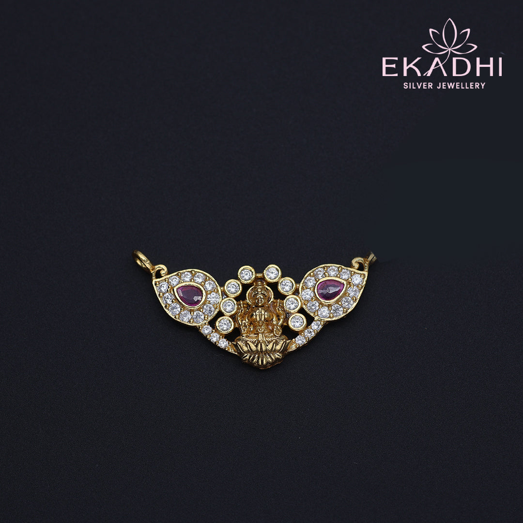 HJ12900- Nakshi Black Bead Pendant