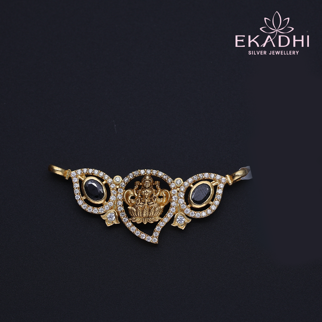 HJ12901- Nakshi Black Bead Pendant