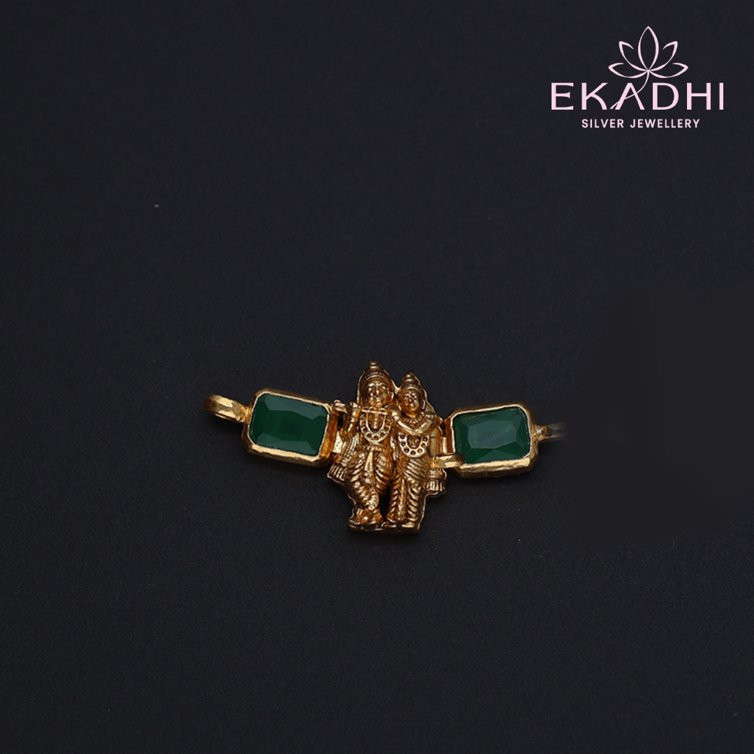 HJ12905 - Nakshi Black Bead Pendant