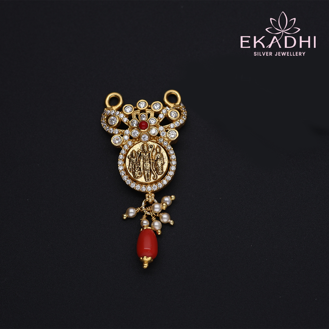 HJ12908 - Nakshi Black Bead Pendant