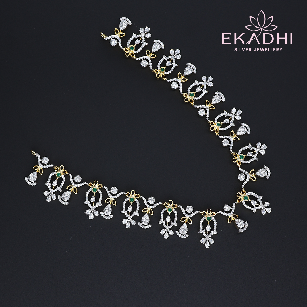 HJ12947 – Premium CZ Necklace in Simple Traditional Style