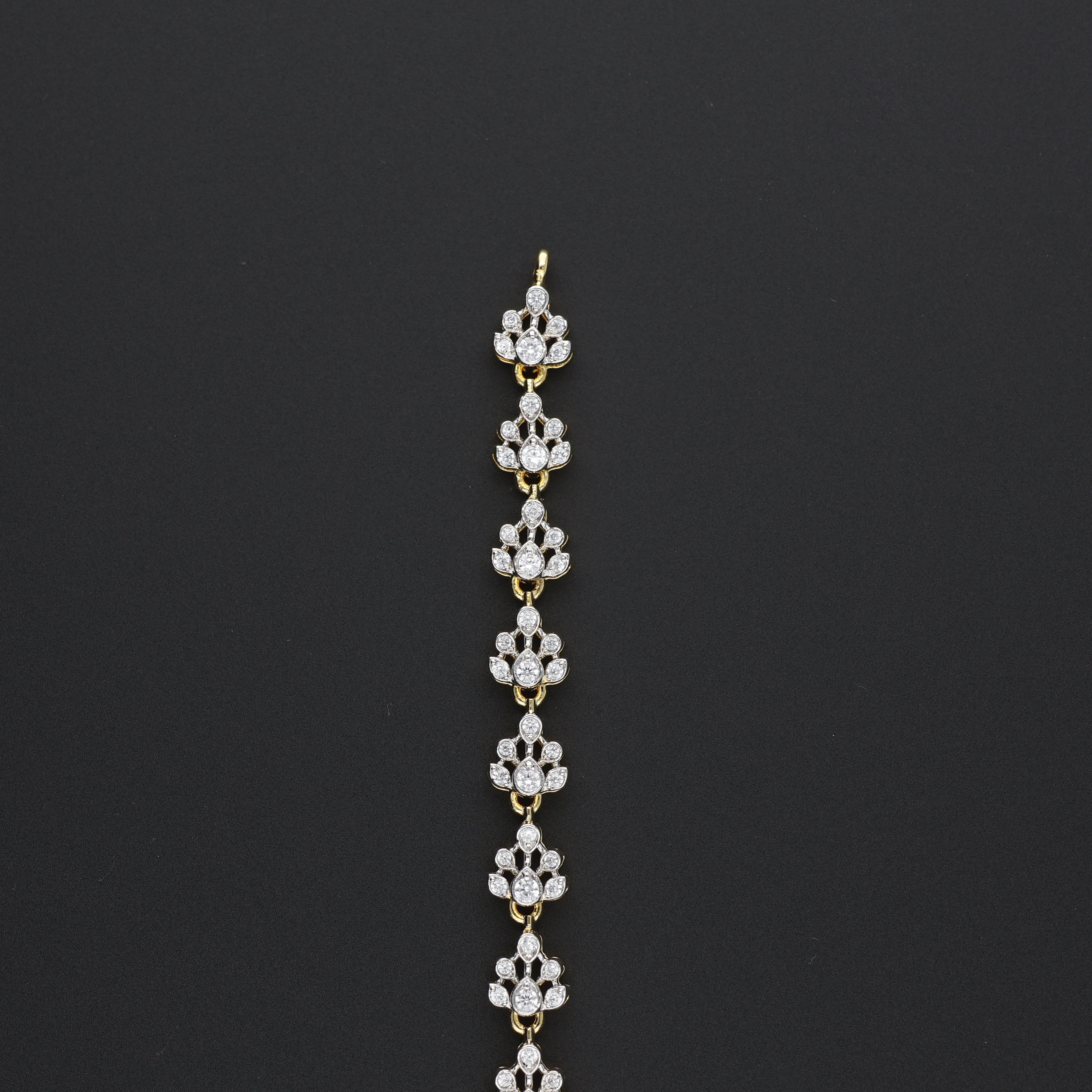 HJ12953 – Premium CZ Necklace with Emerald Drop Pendant