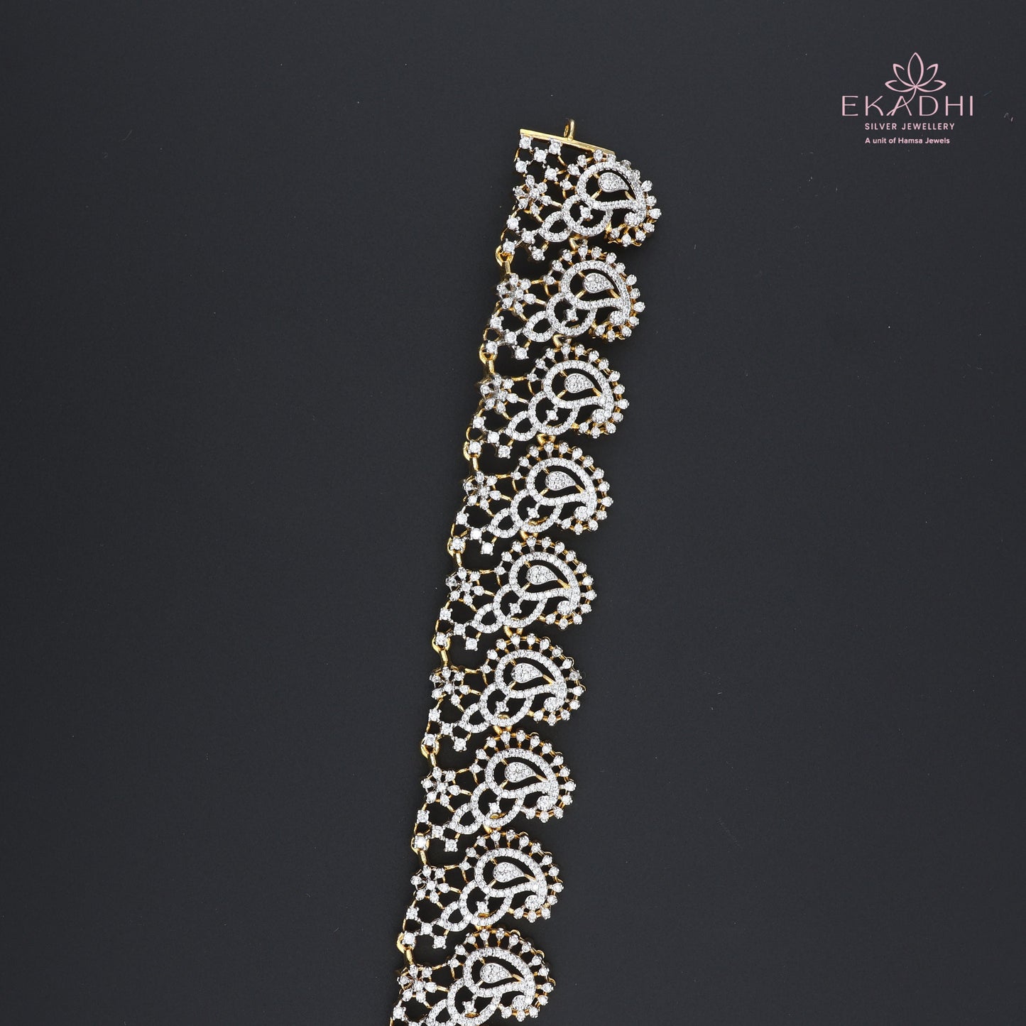 HJ13018 – Detailed South Indian Premium CZ Bridal Haram