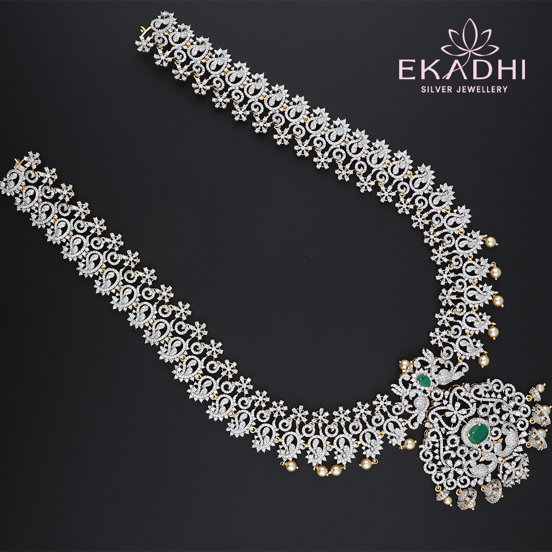 HJ13020 – Gracefully Detailed Premium CZ Bridal Haram