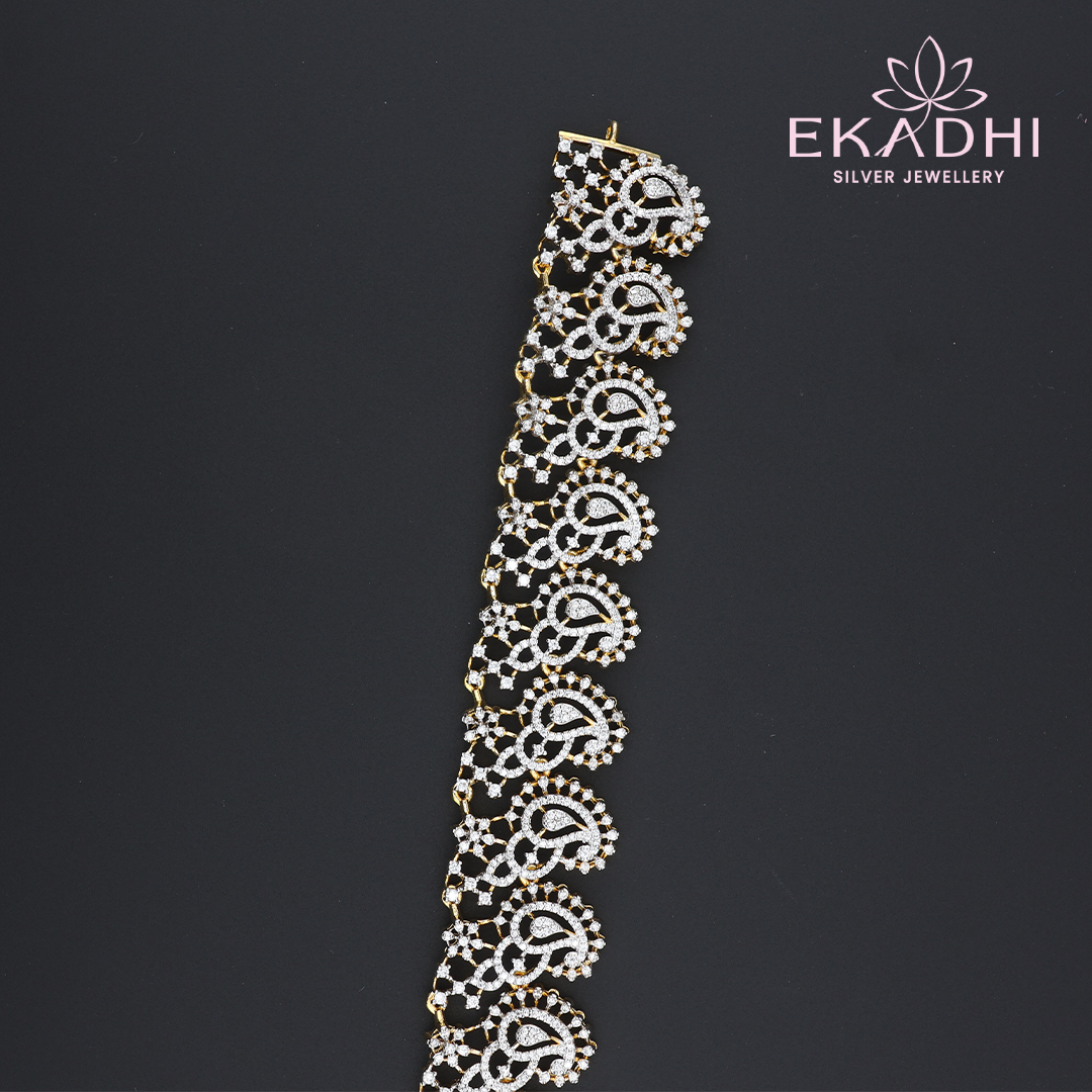 HJ13020 – Gracefully Detailed Premium CZ Bridal Haram