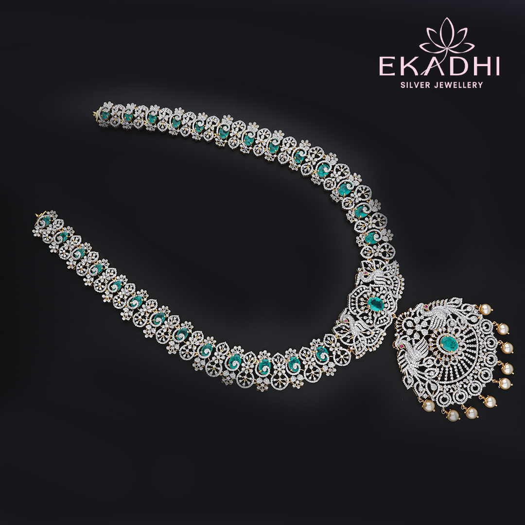 HJ13022 – Premium CZ Haram with Gracious Bridal Detailing