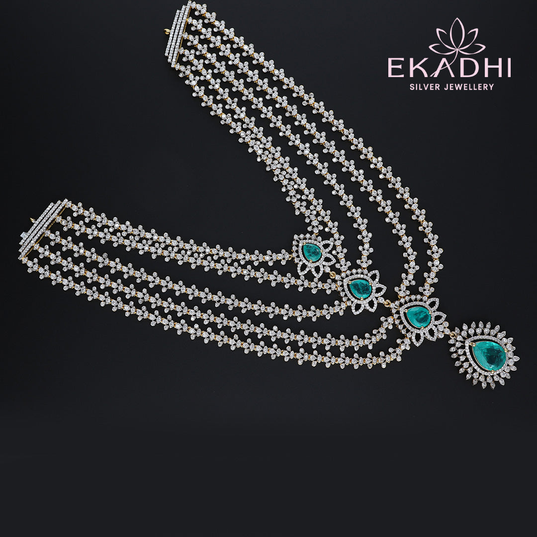 HJ13024 – Five-Layered CZ Haram with Emerald Accents