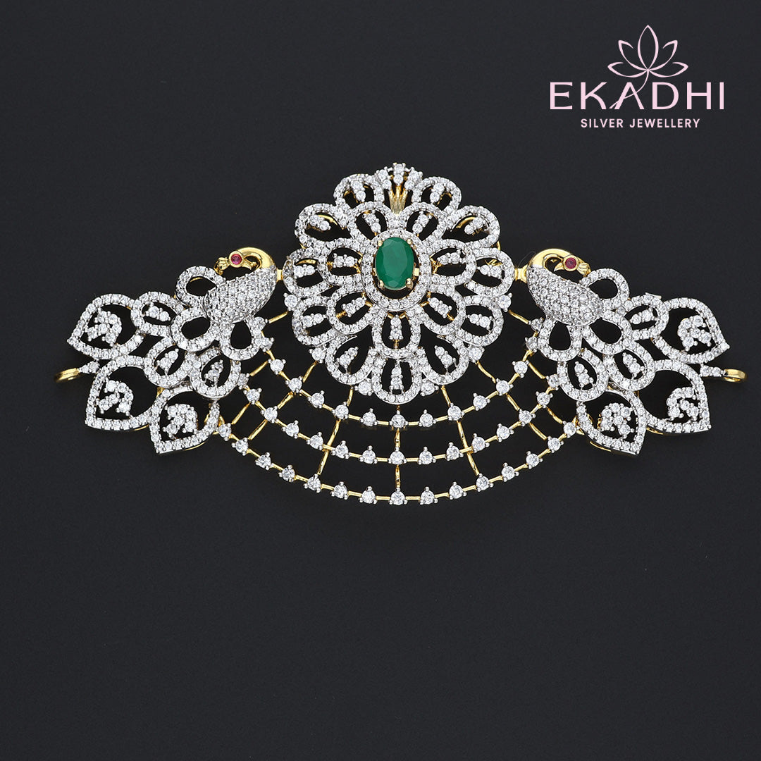 HJ13108 – Elegant CZ Choker in Silver Finish