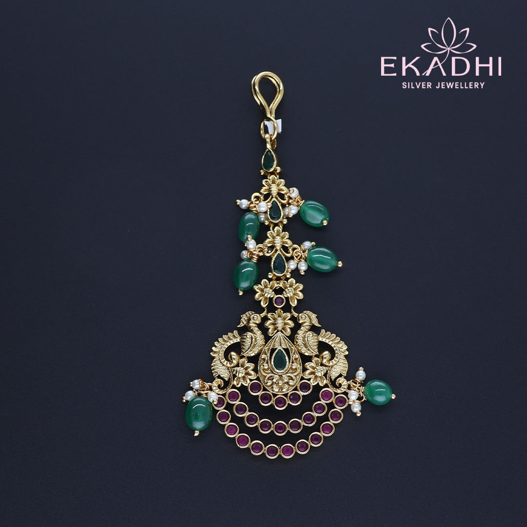 HJ13332 – Antique Nakshi Bridal Maang Tikka