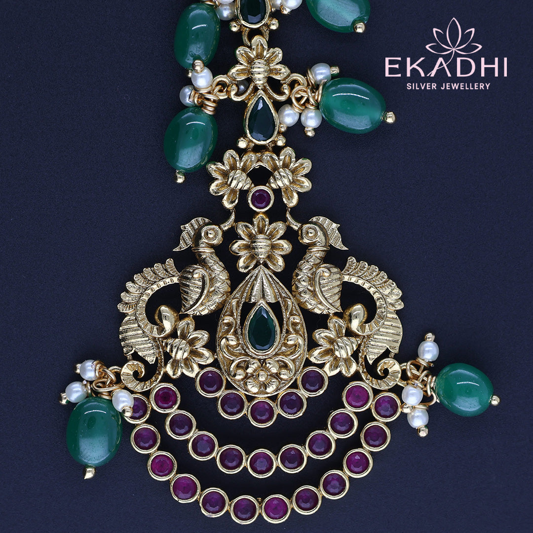 HJ13332 – Antique Nakshi Bridal Maang Tikka