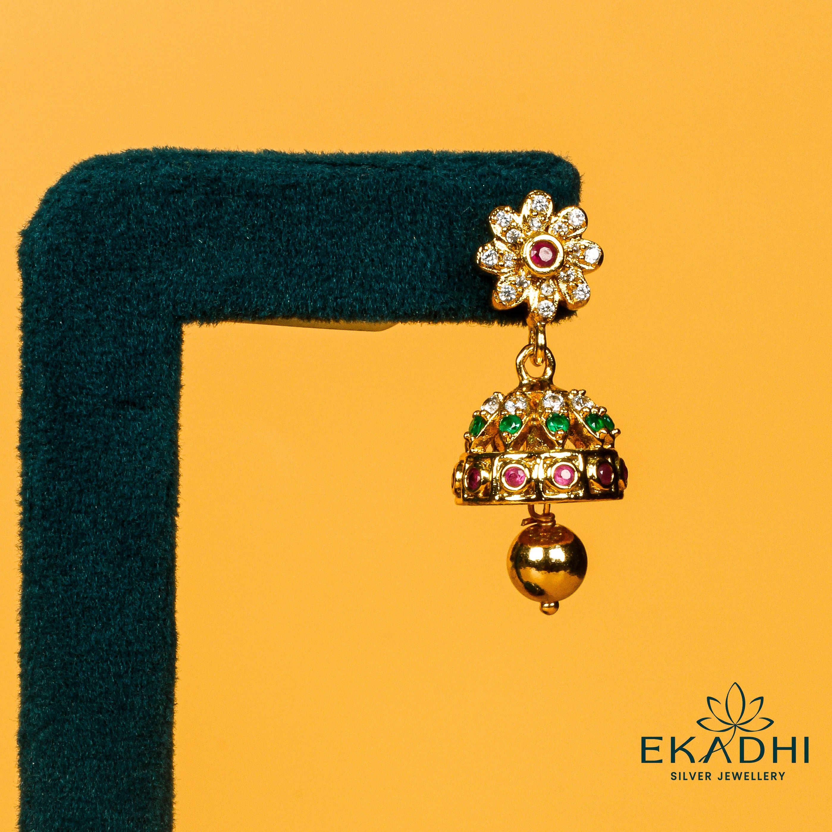 HJ13434 - NAKSHI CZ JHUMKA