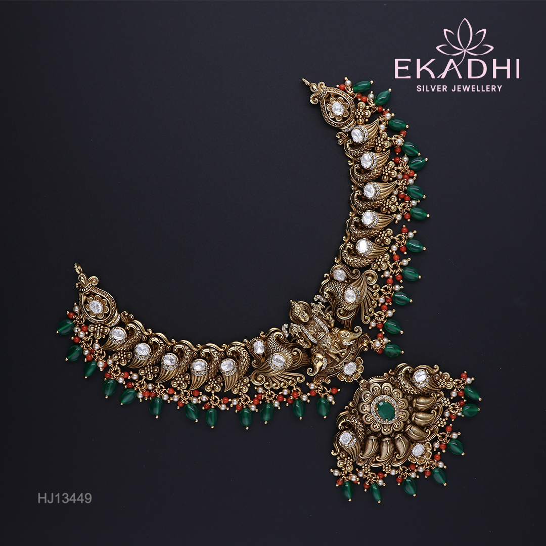 HJ13449 – Nakshi Ultra-Lightweight Temple Necklace