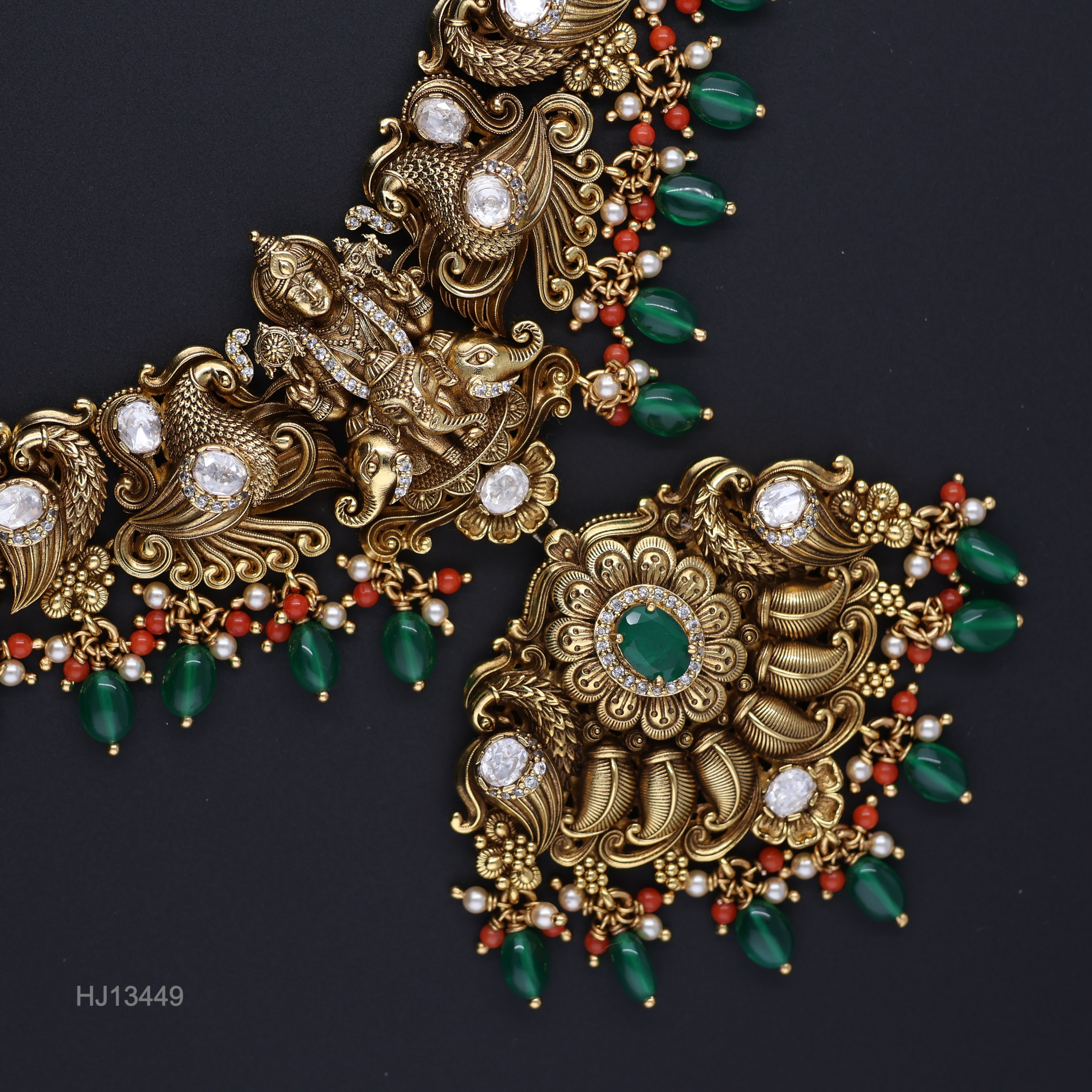 HJ13449 – Nakshi Ultra-Lightweight Temple Necklace
