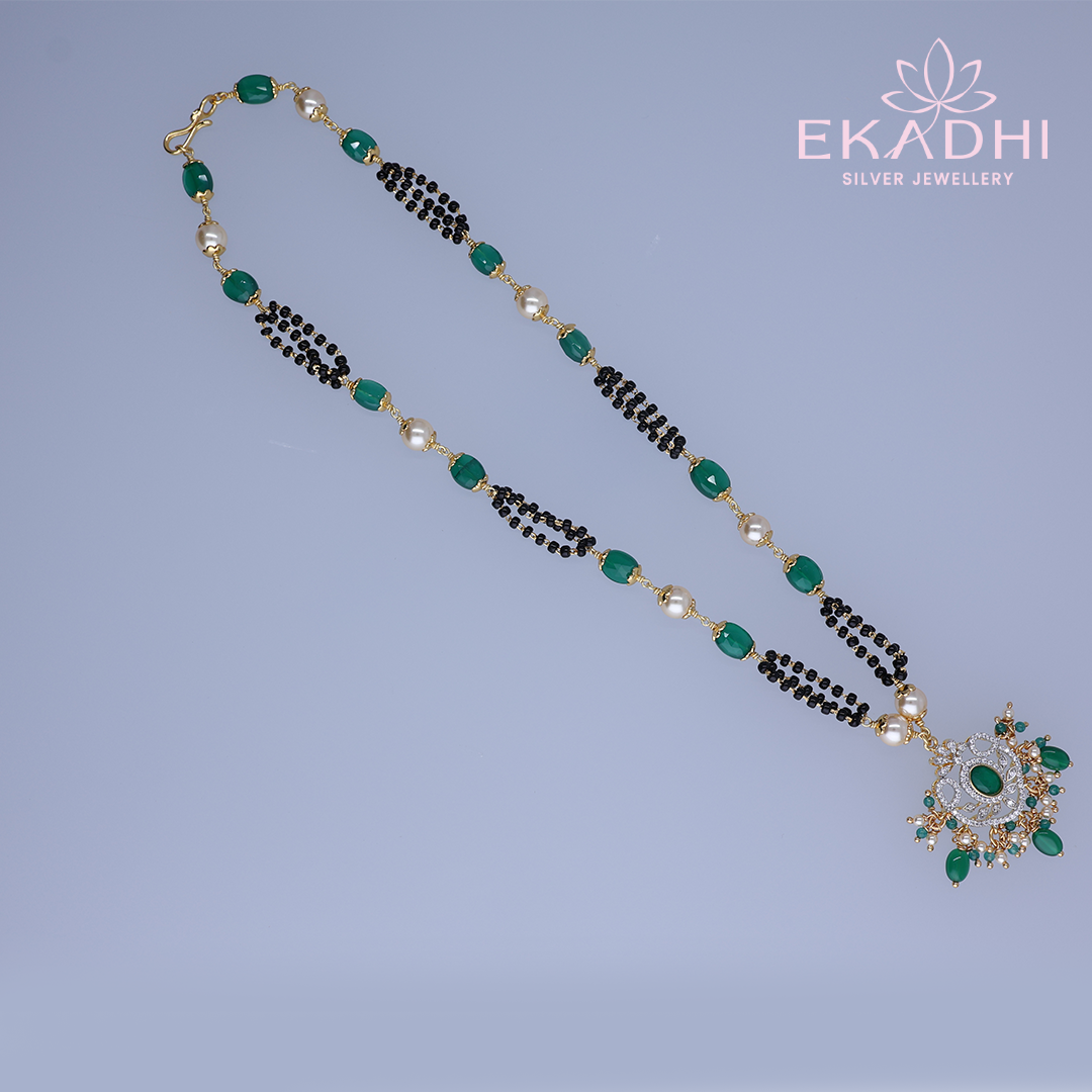 HJ13471 – Premium CZ Black Beads Chain