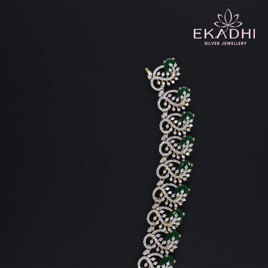 HJ13572 – Silver CZ Stone Necklace for Everyday Glam