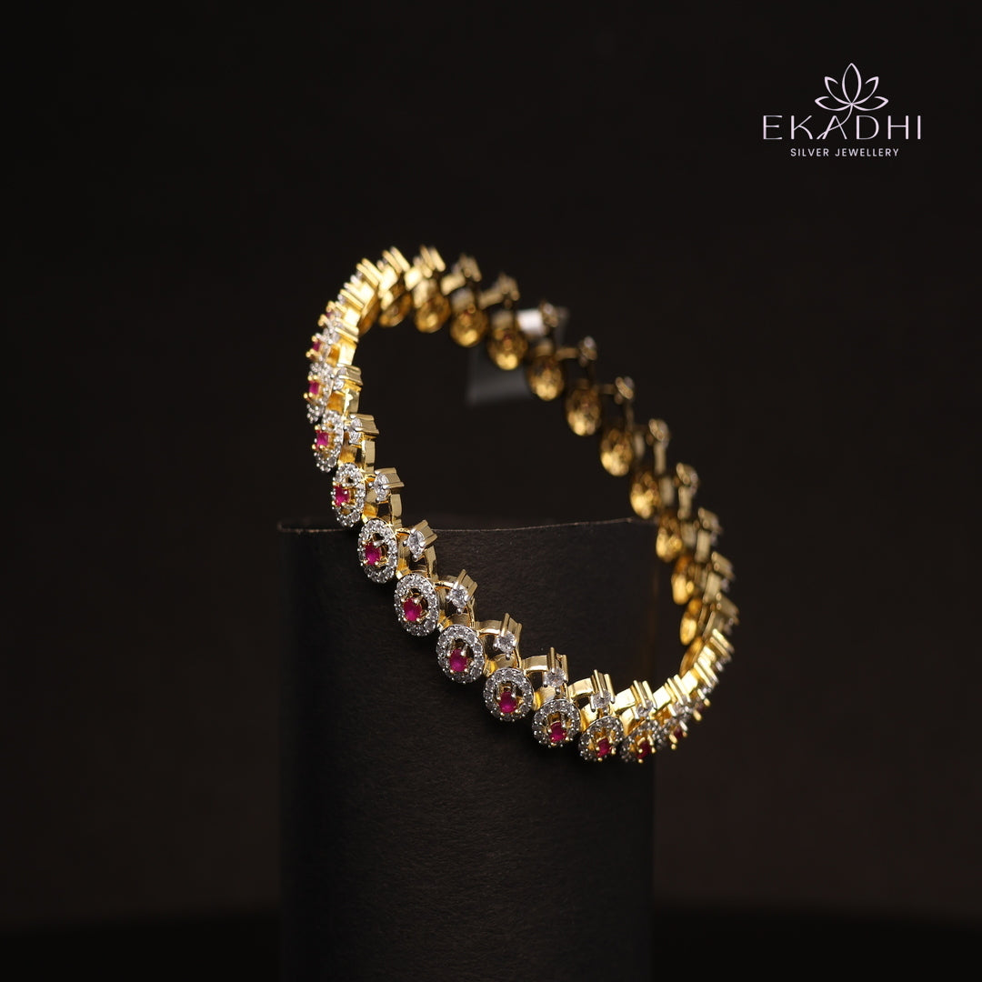 HJ13808 -  Premium CZ Stone Silver Bangle