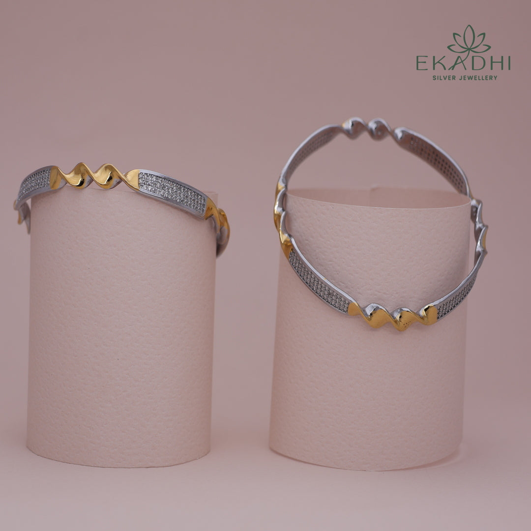CZ Kada Bangle HJ13901 | Premium Statement Piece