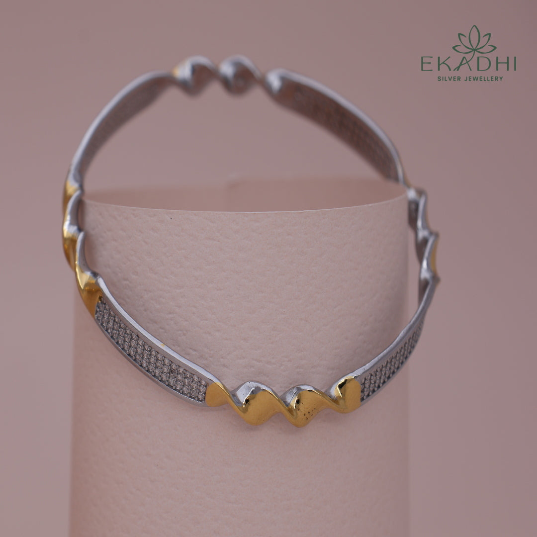 CZ Kada Bangle HJ13901 | Premium Statement Piece