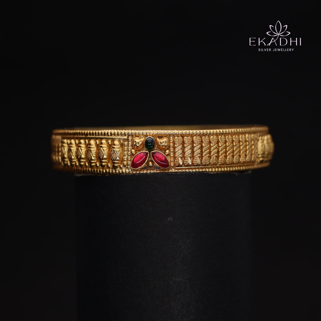 HJ14477- Traditional Nakshi Silver Bangle