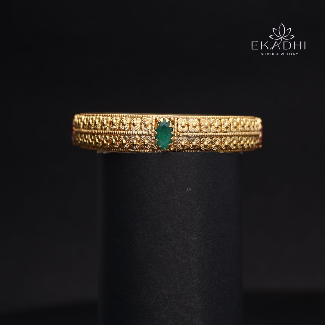 HJ14485-Traditional Nakshi Silver Bangles