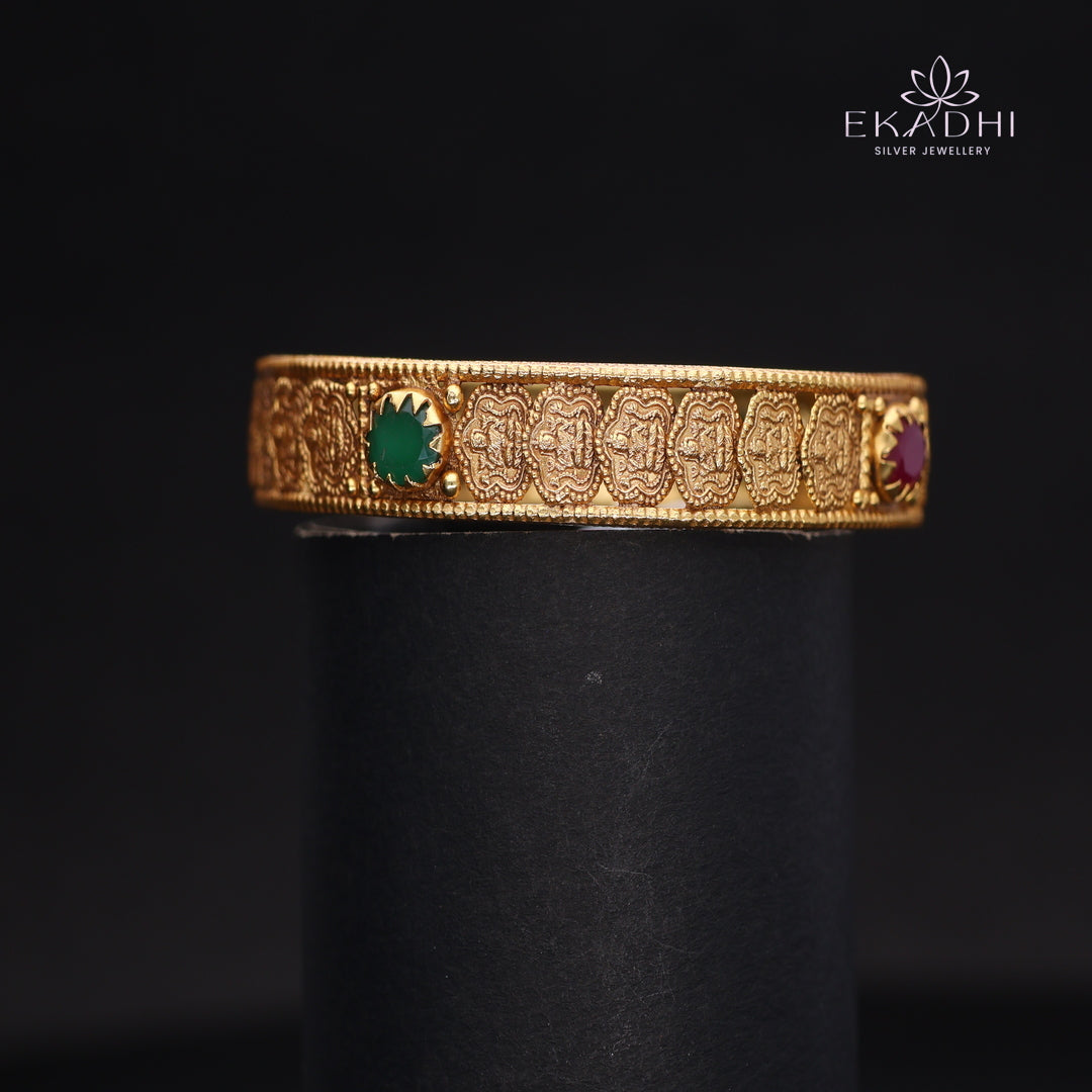 HJ14493- Traditional Nakshi Silver Bangle