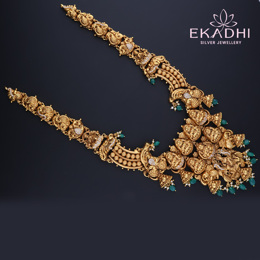 HJ14521 – Traditional Bridal Haram with Heavy Nakshi Detail