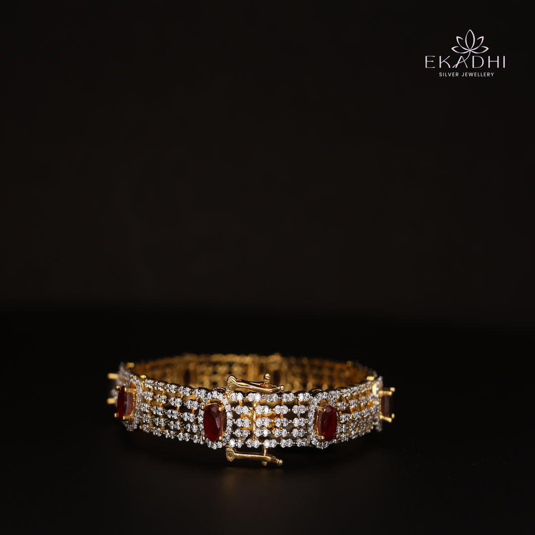 HJ14565- Premium CZ Stone Silver Bangle