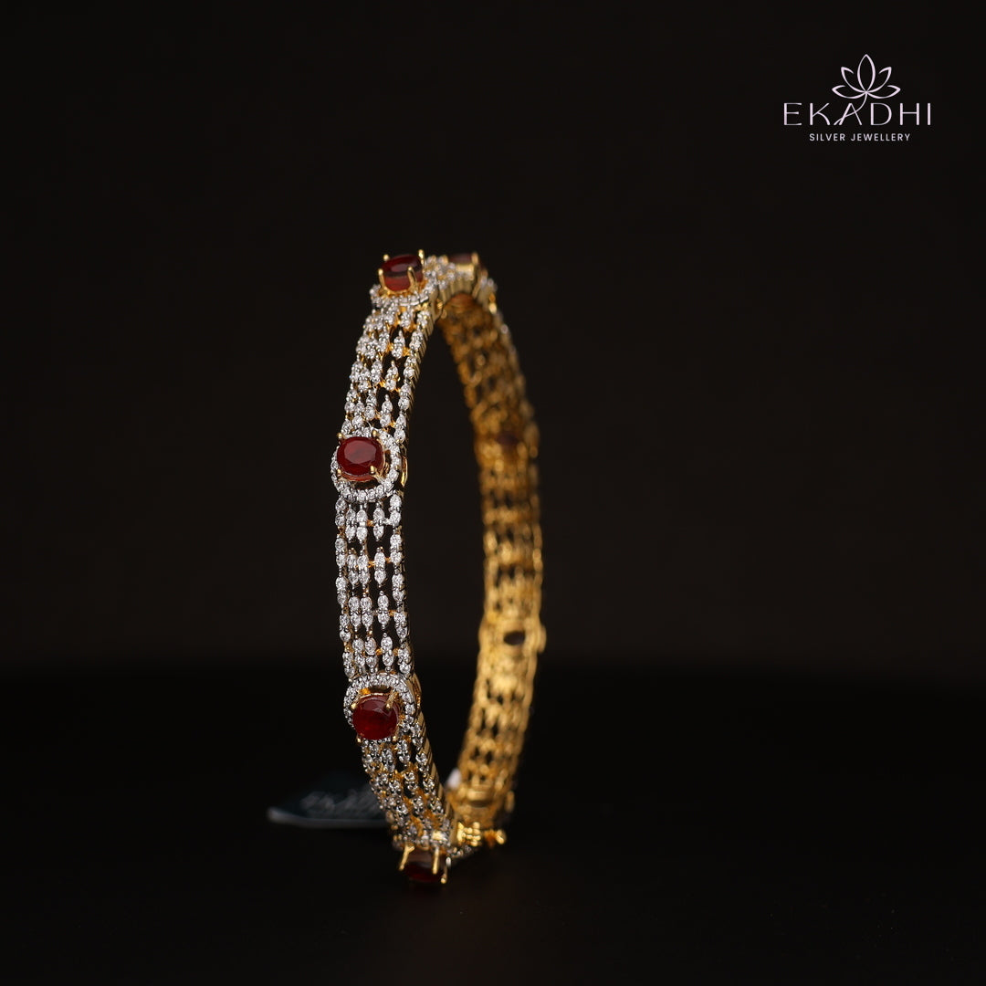 HJ14565- Premium CZ Stone Silver Bangle