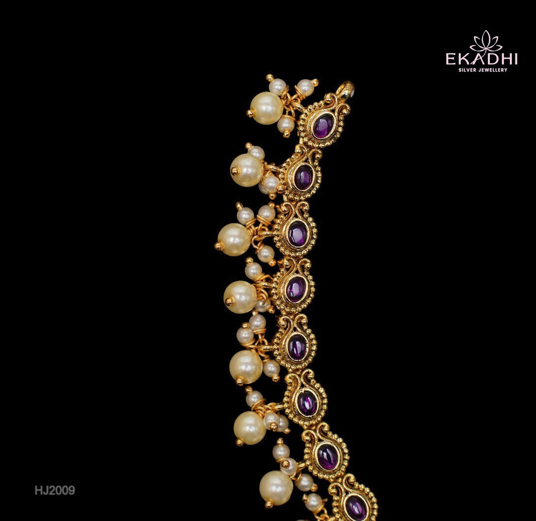 HJ2009 – Traditional ULW Nakshi Temple Necklace Featuring Goddess Lakshmi Design