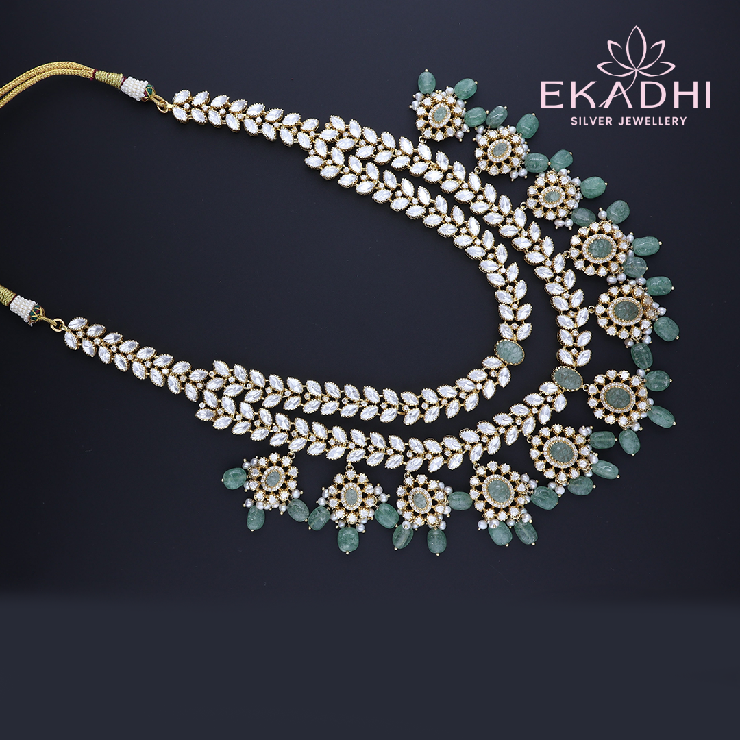 HJ2130 – 2-Layered Mossanite Necklace