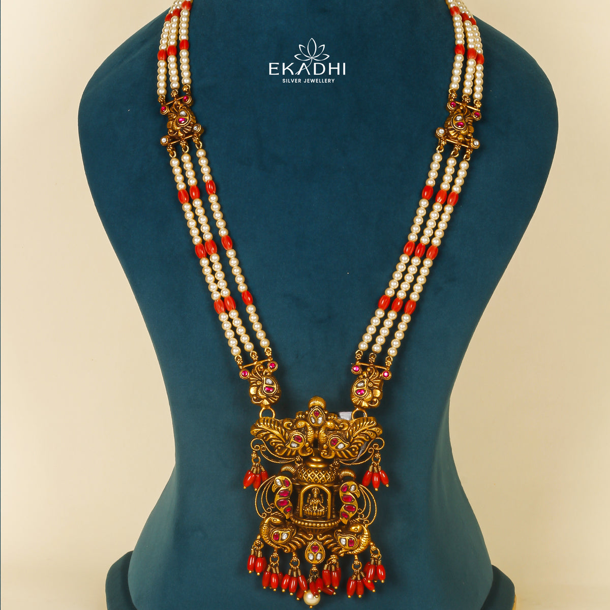 HJ26401 - KUNDAN CHAIN PENDANT