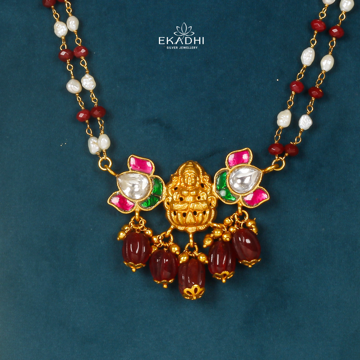 HJ26761 - KUNDAN CHAIN PENDANT