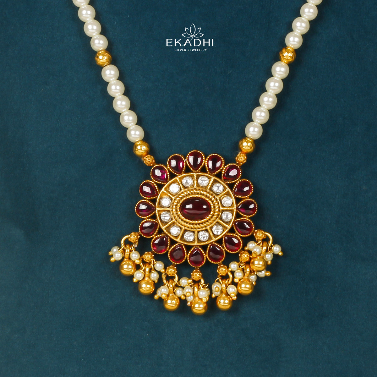 HJ30310 - KUNDAN CHAIN PENDANT