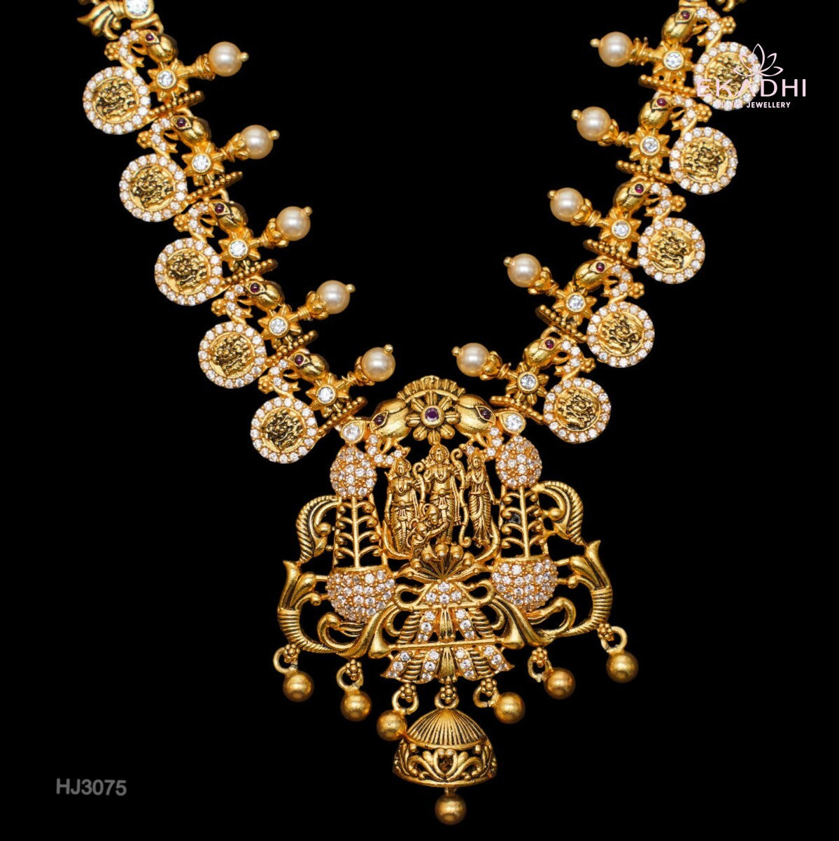 (HJ3075) - Nakshi CZ Necklace