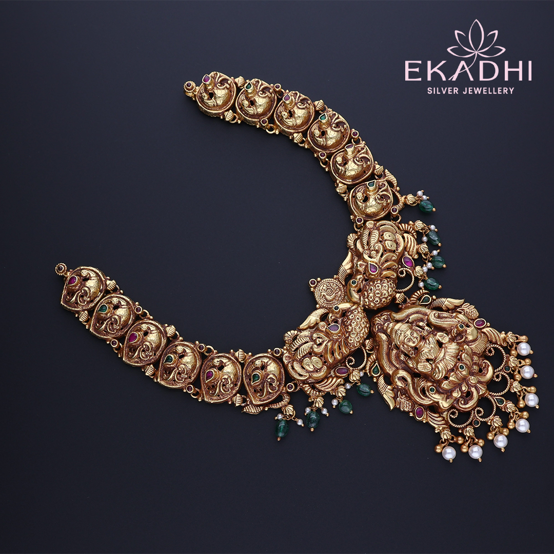 HJ3250 – Temple-Inspired Nakshi Necklace