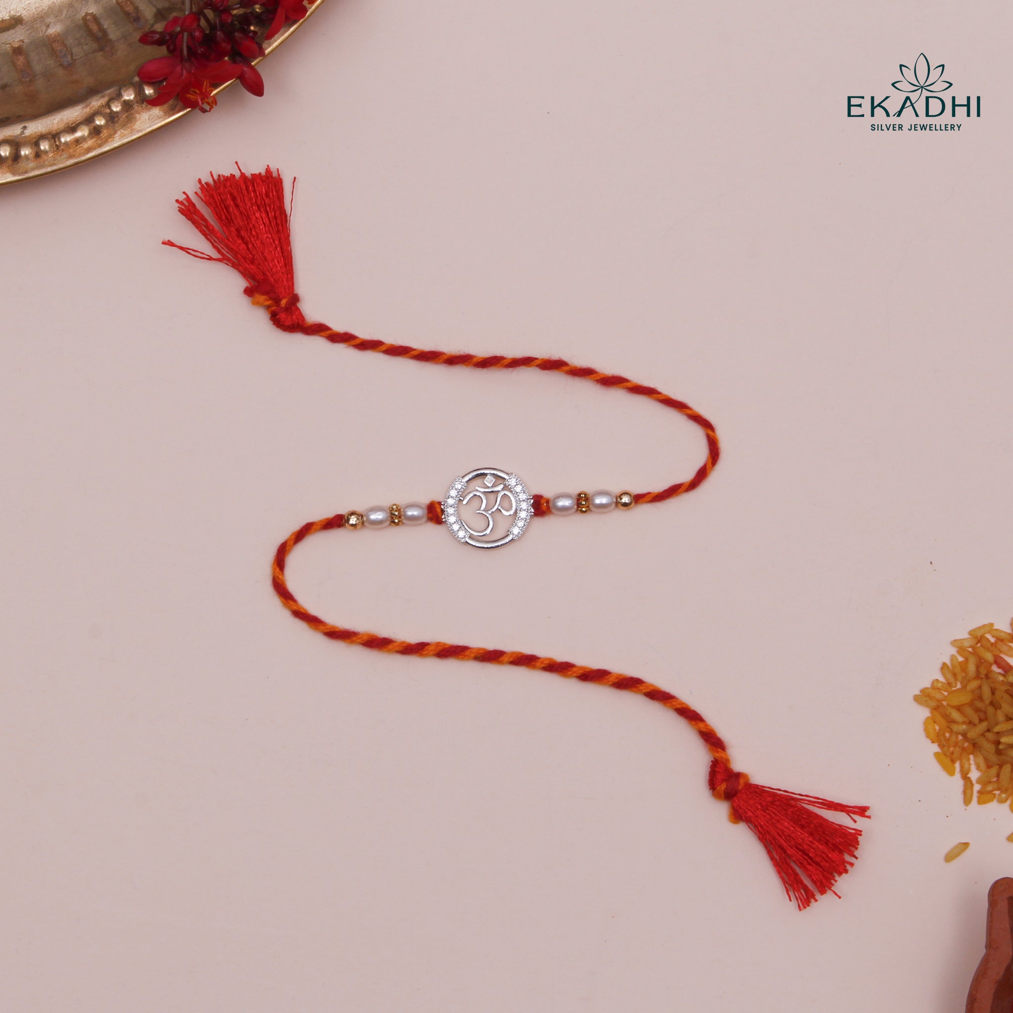 HJ49392 - SILVER RAKHI