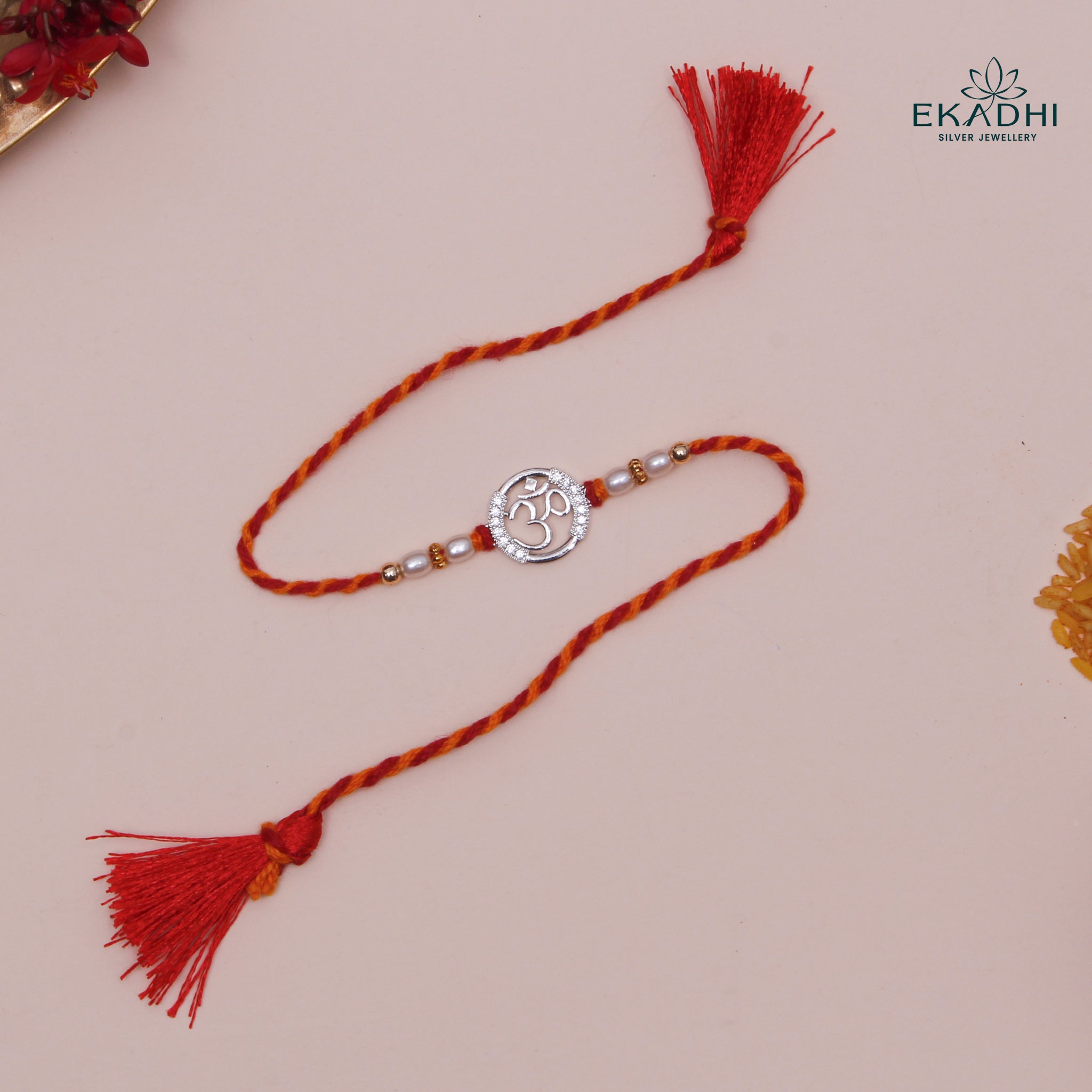 HJ49393 - SILVER RAKHI