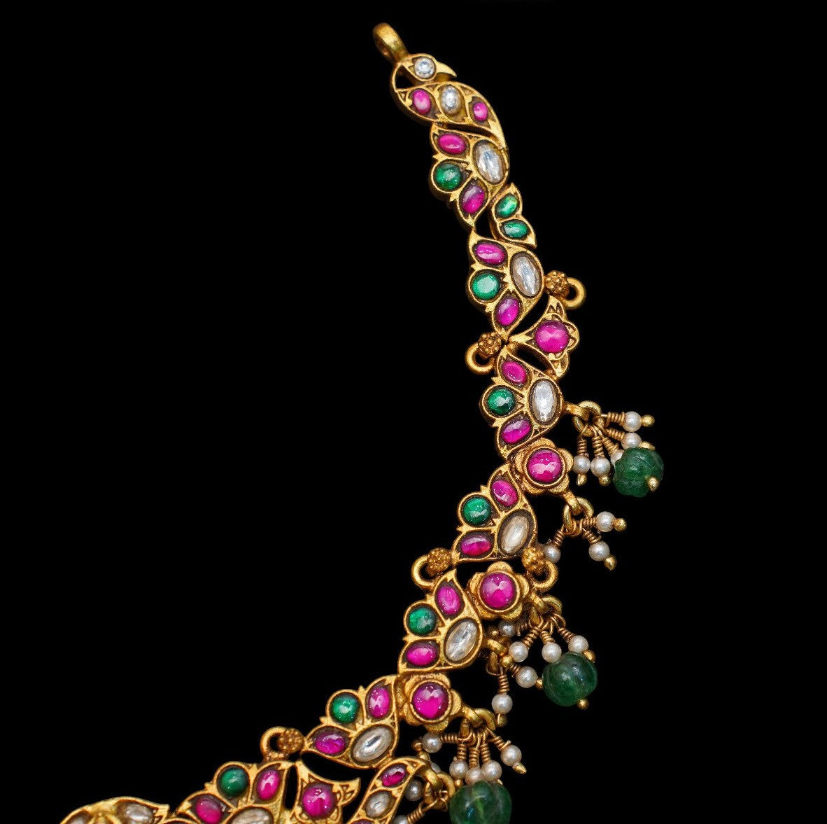 HJ6932 - Nakshi Kundan Temple Necklace