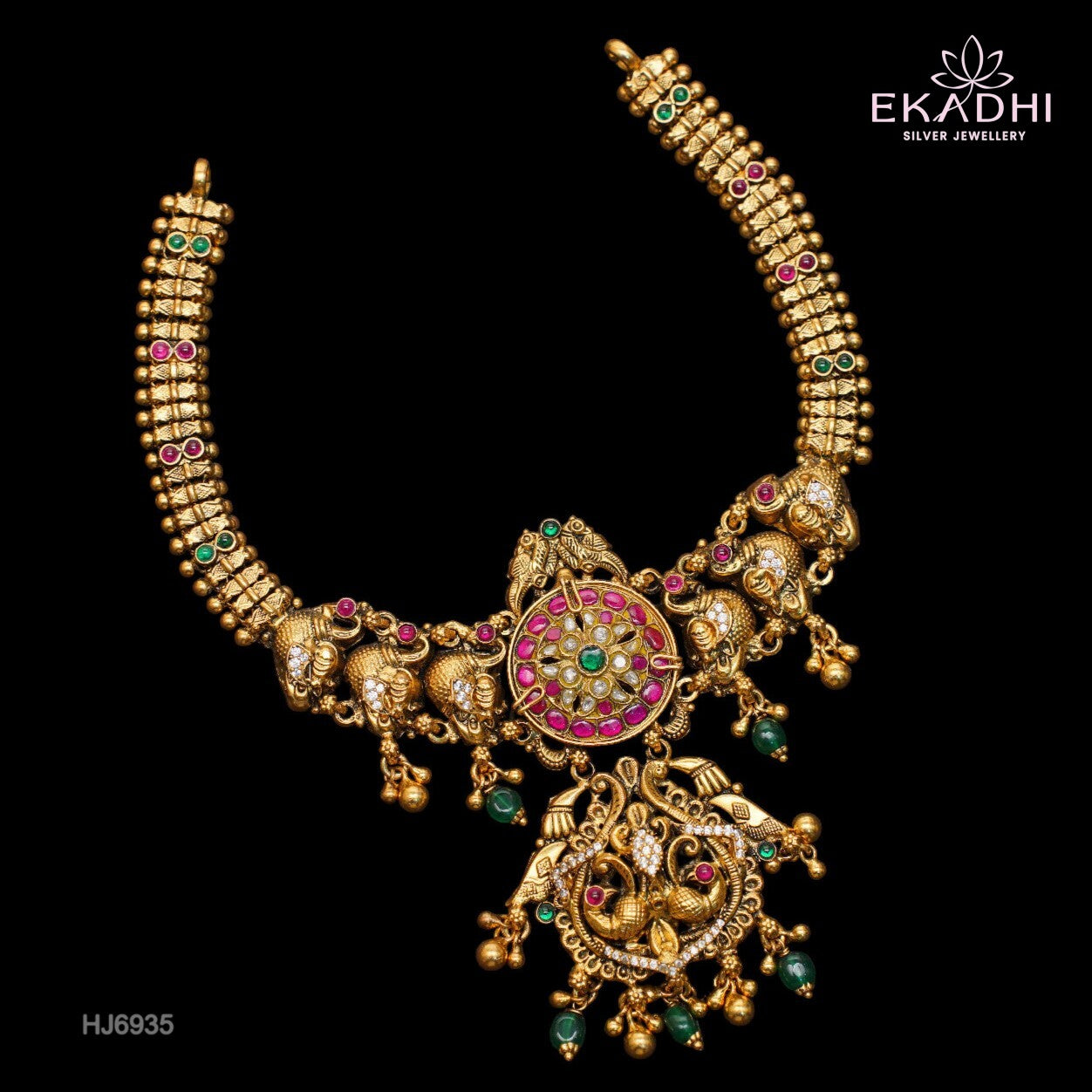 HJ6935 - Nakshi Kundan Necklace