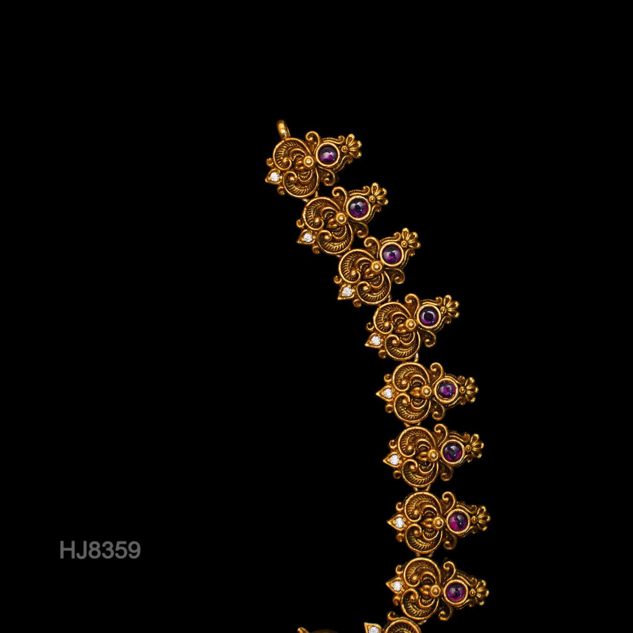 HJ8359 – Nakshi CZ Temple Necklace