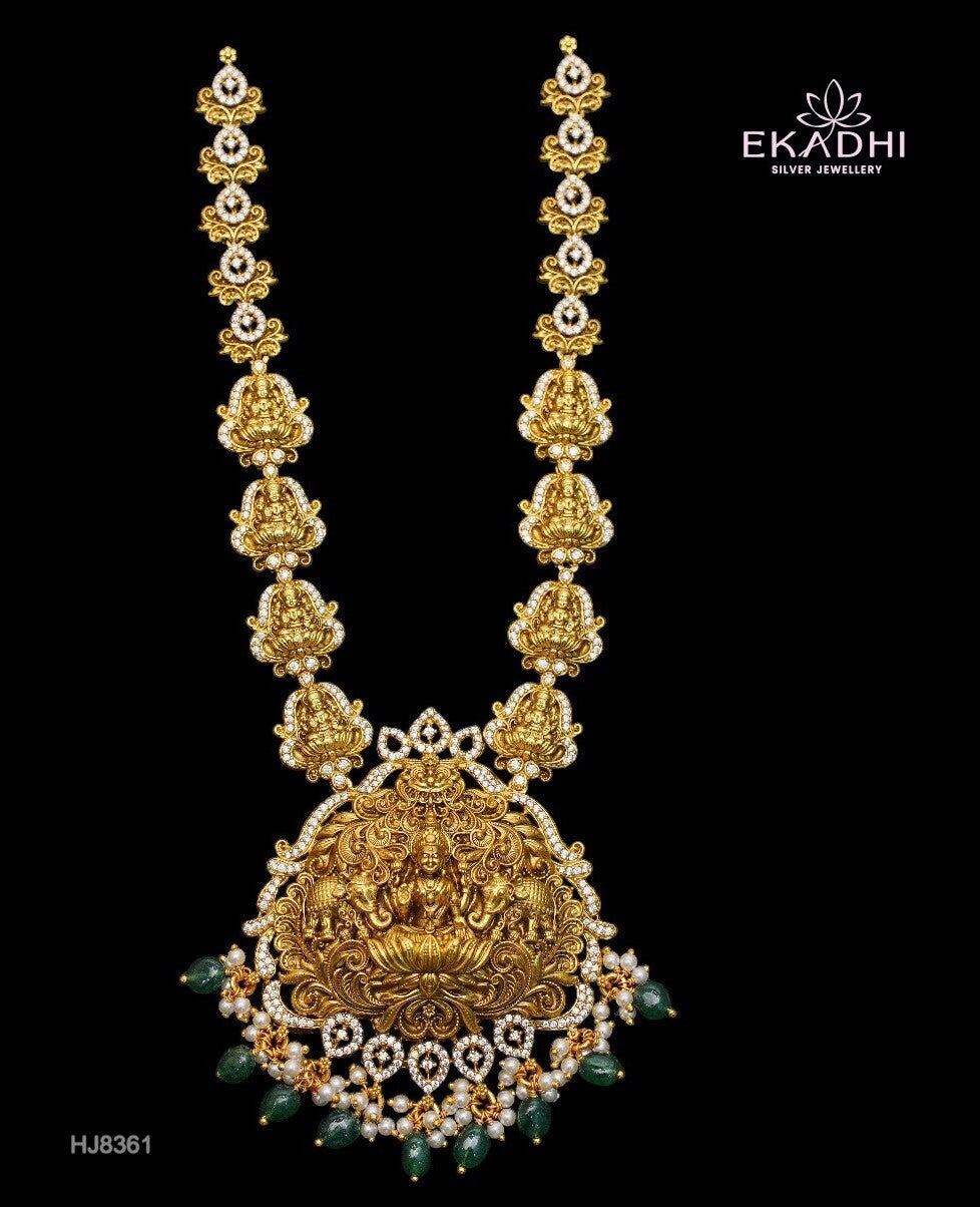 HJ8361 – Nakshi CZ Temple Necklace with Divine Aesthetic