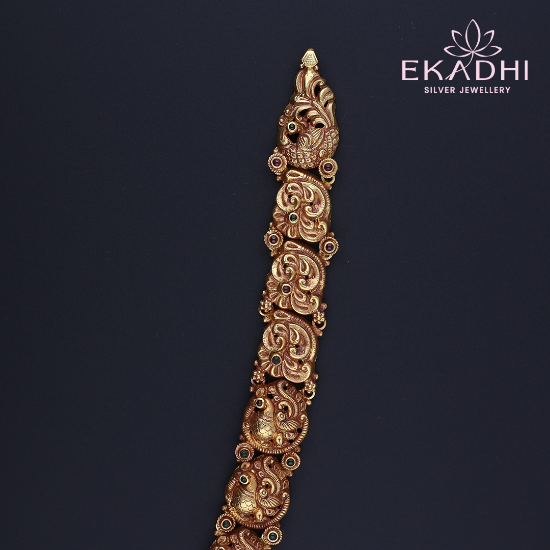 HJ9657 – Temple Jewellery with Green Beads