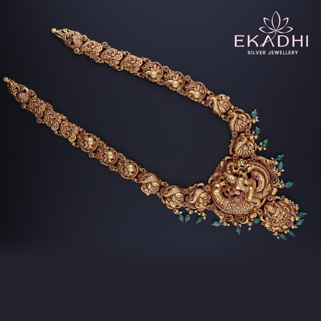 HJ9657 – Temple Jewellery with Green Beads