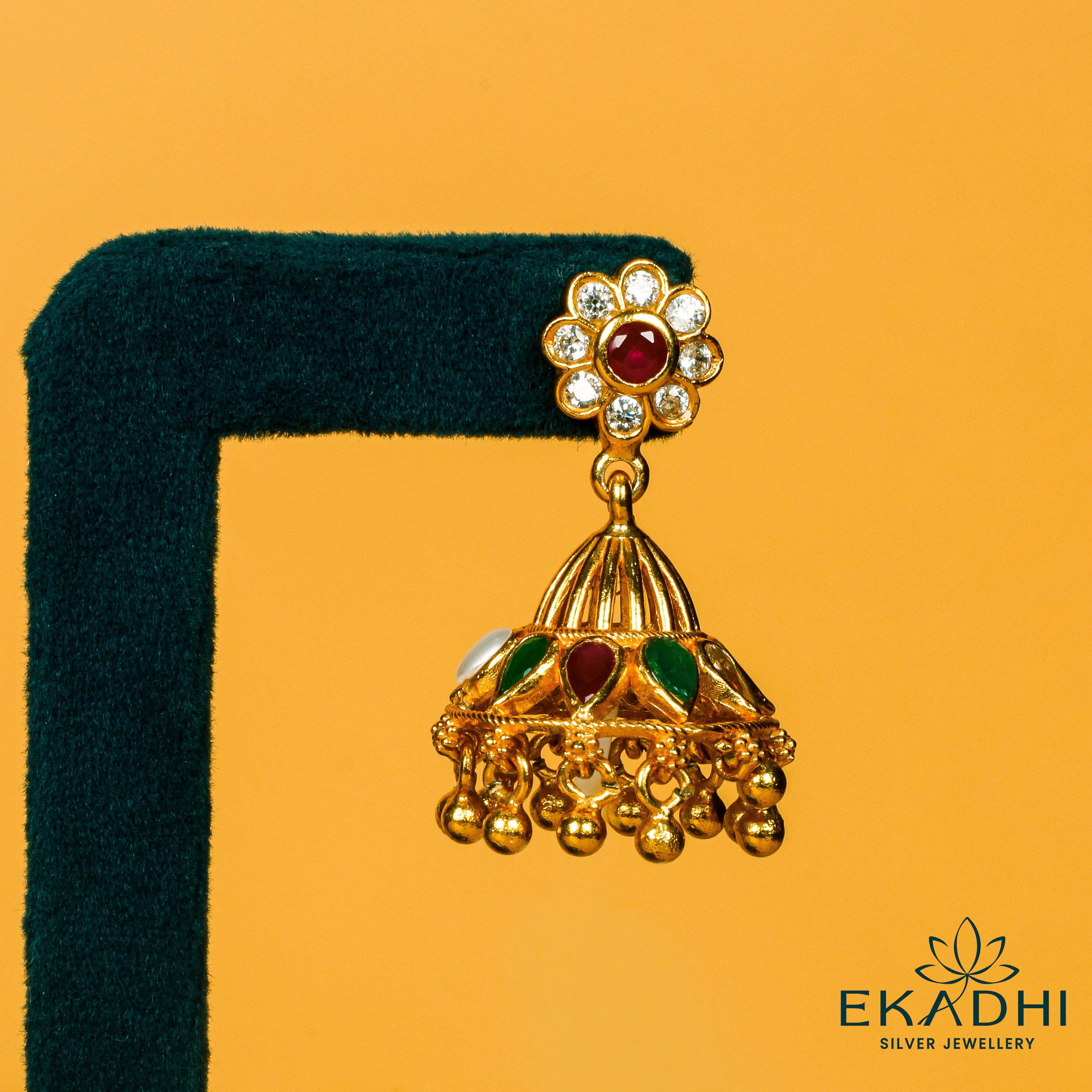 HJ9704 - NAKSHI CZ JHUMKA