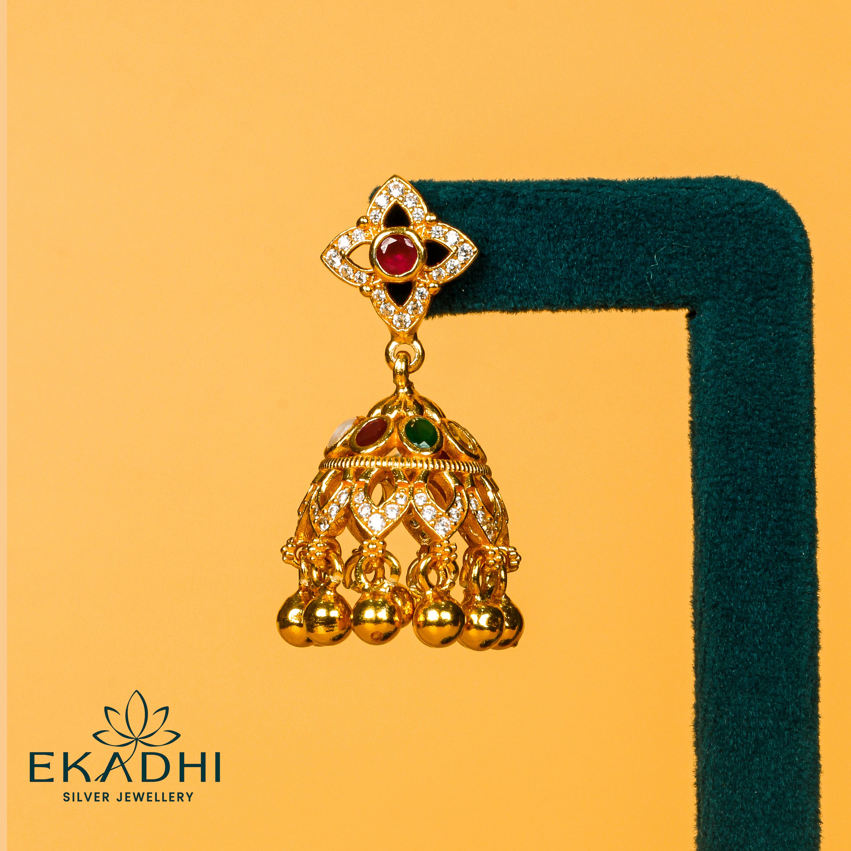 HJ9716 - NAKSHI CZ JHUMKA