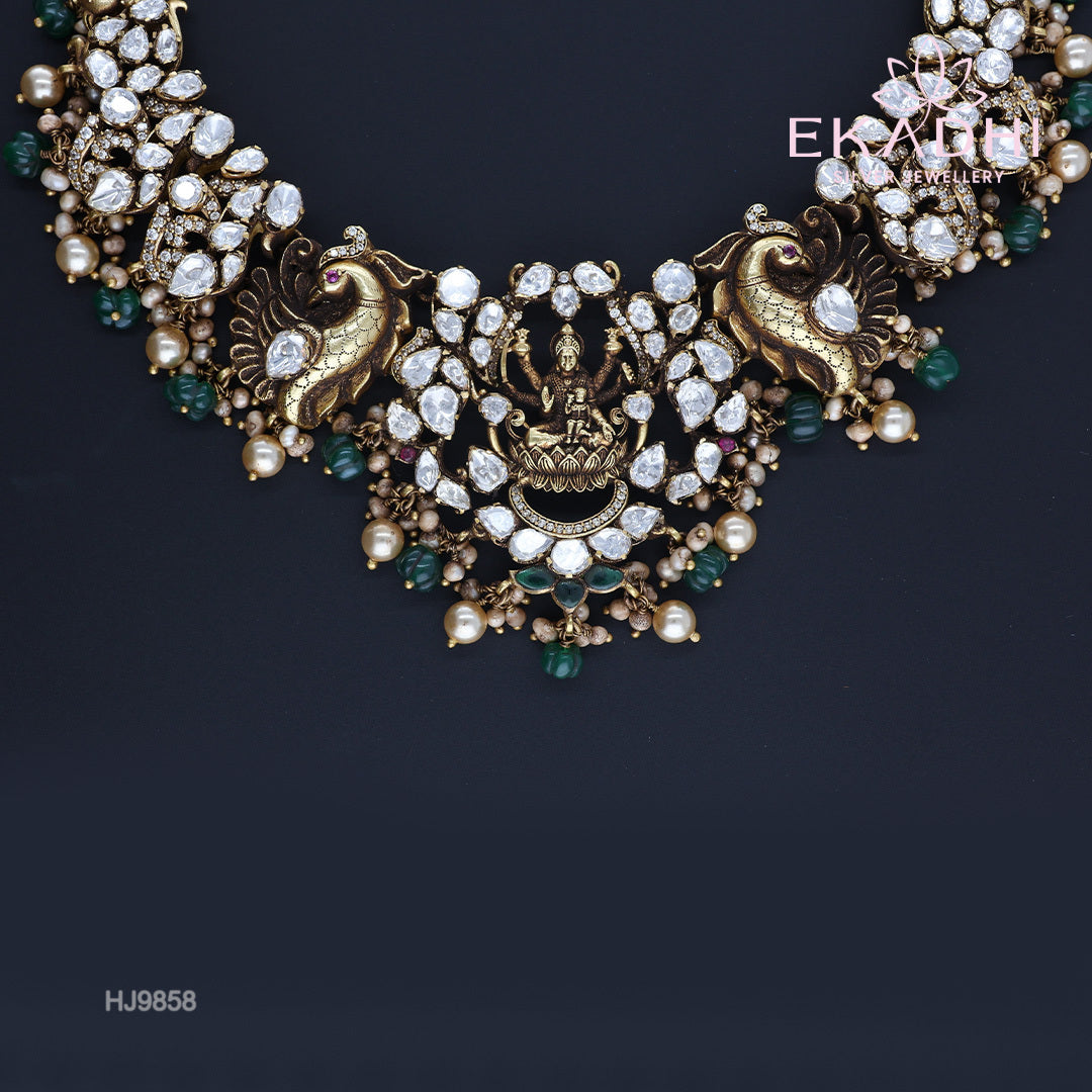 HJ9858 – Moissanite Temple Jewellery Necklace