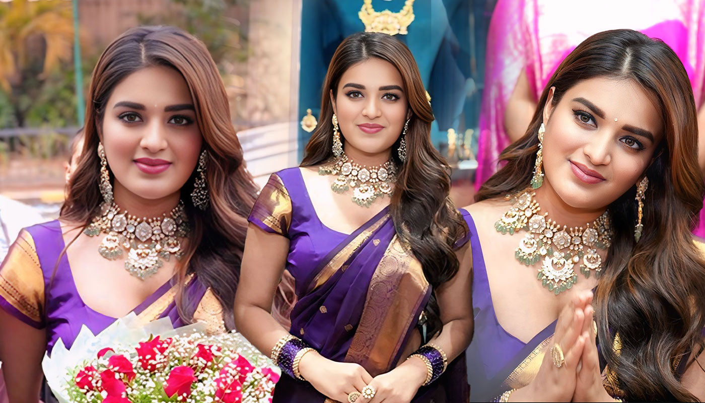 Nidhhi Agerwal’s Traditional Looks Shine in Ekadhi Silver Jewellery