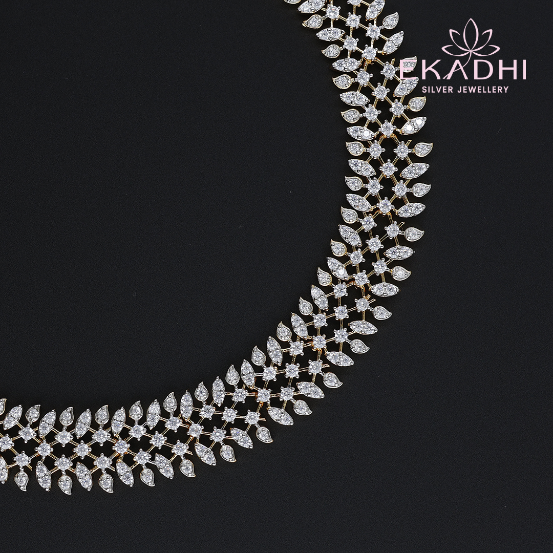 Title: HJ10568 – Premium CZ Necklace for Festive and Party Wear