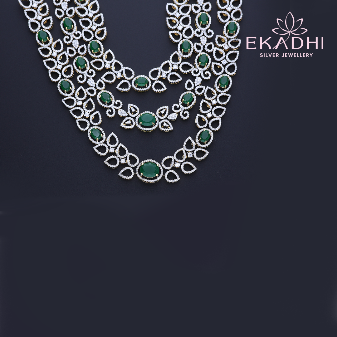 HJ10627 – 3-Layered Premium CZ Necklace