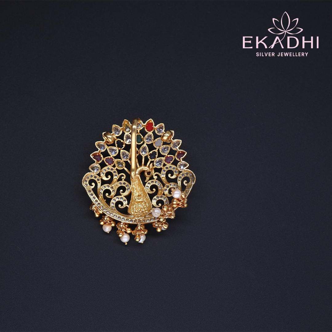 HJ11506 – Peacock Inspired Nakshi CZ Pendant
